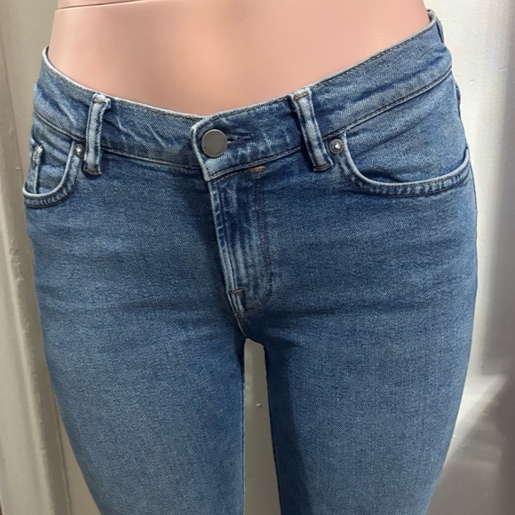 All Saints Blue Flare Wide Leg Jeans - Picture 7 of 16